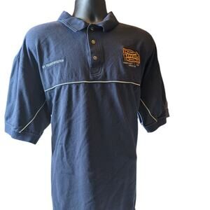 Reebok Golf Super Bowl XXXVIII Polo Shirt Mens XXL NFL Transportation Navy